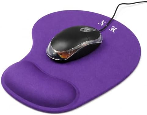 Ergonomic Mouse Pad with Wrist Rest, Gel Wrist Support Mousepad, Pain Relief Laptop Computer Mouse Pad, Non-Slip Mouse Pads for Home & Office (Purple, Regular)