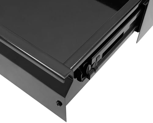 Xuthusman Under Desk Drawer, Under Desk Mounted Sliding Pull-Out Drawer Storage Organizer Space Saving Hidden Pull-Out Drawer for Office Home Desktop Accessories (Black)