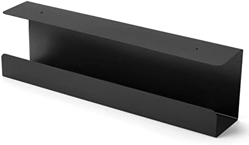 ZhiYo 16.5in Under Desk Cable Management Tray, 3in W x 4.7in H, Black