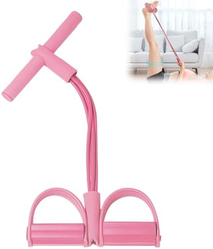 21 Fitness Resistance Bands-4 Tube Pedal Ankle Puller,Upgraded Stretch Bands for Exercise Sit Up Exercise Equipment,Multifunction Tension Rope,Foot Pedal Resistance Bands for Women Men