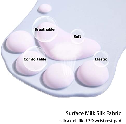 Cat Paw Mouse Pad, Ergonomic Mouse Mat with Wrist Support