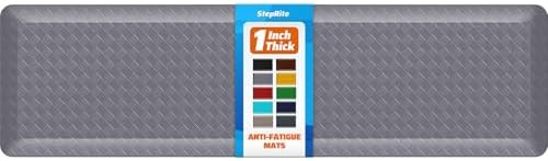 1" Thick Kitchen Mats for Floor, Water Resistant Floor Rug,Grey/72" x 20"