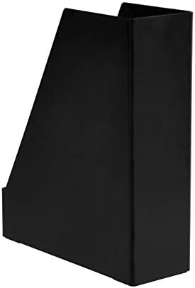 Amazon Basics Plastic Desk Organizer Vertical Magazine Rack and File Holder, Black, 12-Pack
