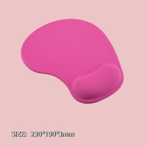 Silicone Wrist Rest Mouse Pad, Ergonomic Memory Foam Cushion, Non-Slip Rubber Base, Surface for Office, Gaming, Home - Comfortable Support to Reduce Wrist Fatigue 1Pcs - Rose