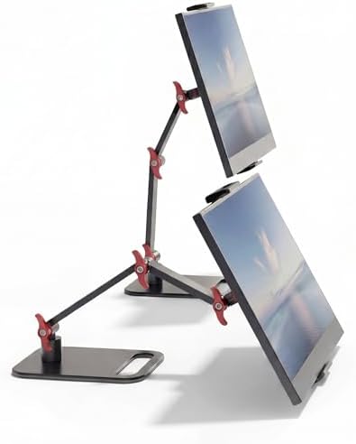 Upgrade Portable Monitor Stand Tool-Free Adjustment Tablet Holder