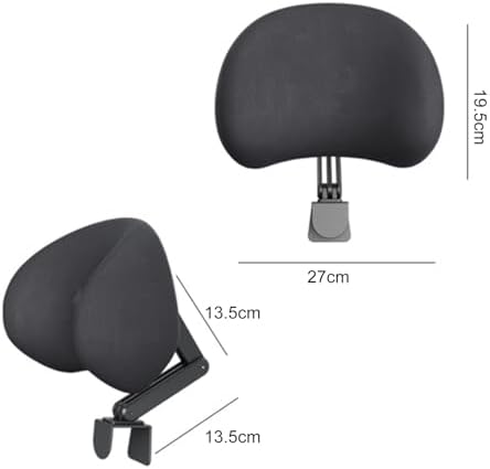 Office Chair Headrest Attachment Universal,Adjustable Height Angle Chair Headrest Attachment,Ergonomic Head Neck Pillow,Soft Headrest Cushion Attachable Headrest for Office Chair Black