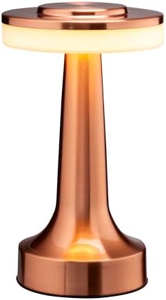 O'Bright Dome Cordless Rechargeable LED Mushroom Table Lamp, Rose Gold