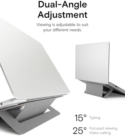 MOFT Airflow Adhesive Laptop Stand, Slim & Portable Laptop Riser for Work
