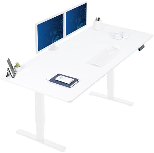 VIVO White Dry Erase 71 x 30 in Standing Desk, DESK-KIT-2W7WE