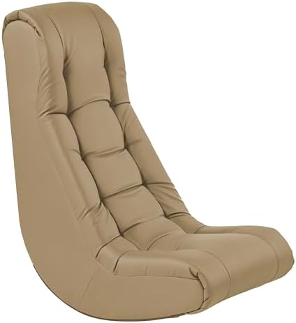 FDP Tufted Floor Rocker for Kids, Teens and Adults Comfortable, Ergonomic Chair for Reading, Playing Video Games, or Watching TV - Sand, 10488-SD