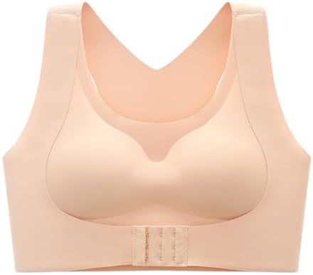 Posture Corrector Bras for Women Wireless Wide Strap Back Support Bra