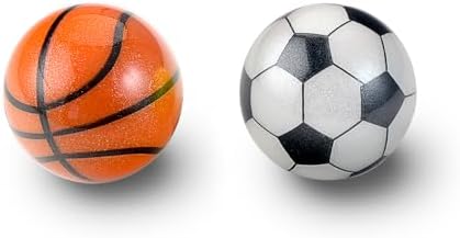 Perixx PERIPRO-303X2H 1.34 Inches Sports Trackball 2 pcs Pack - Fun Novelty Basketball and Soccer Design - Compatible for M570, M575, PERIMICE-517/520/717/720, and Other 1.34inches Trackball Mouse