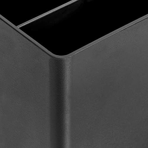 Amazon Basics Plastic Desk Organizer - Pen Cup, 3.9" x 3.4" x 3.4", Black