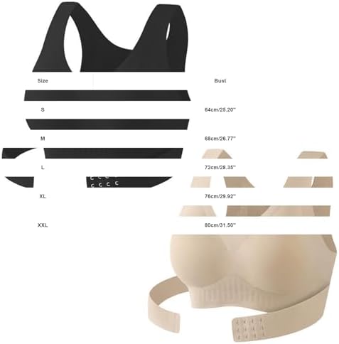 Posture Support Bras for Women Front Closure Cross Back Wireless Corrector Seamless Full Coverage Push Up Bralettes