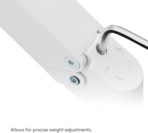 Pixio PS2S Titan White Ultrawide Mega Heavy-Duty Premium Single Monitor Arm Stand fits up to 57 inch Monitors Holds up to 59.4lbs VESA Compatible Integrated Cable Management