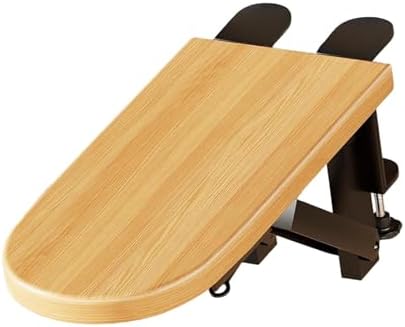 Desk Extension Tray, Clamp on Keyboard Tray for Office and Home, Space Saving Folding Table Arm Rest, Workstation Organizer, Wood 2 Clamp, 31.5cmx14.5cm