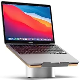 HumanCentric Laptop Riser for Desk, Maple Wood Top Space Gray Aluminum Base