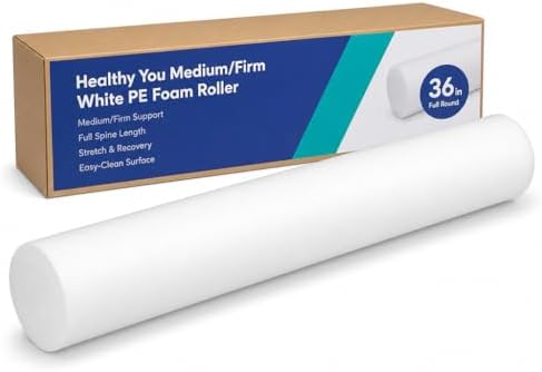 Firm White PE Foam Roller (36" Full Round)
