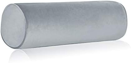 Tinbolunce Memory Foam Roll Pillow for Knee/Leg/Neck - Full Moon Bolster/Round Cylinder Pillow for Sleeping on Side or Back - Removable Cooling Cover Length 18" x 6" Diameter (Gray)