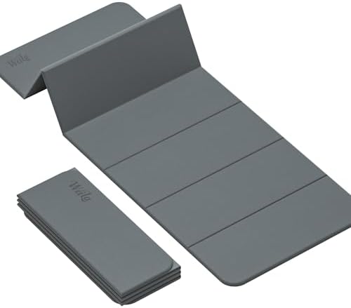 WEILA 1/2 Inch 70"x24" Foldable TPE Yoga Mat, Thick Non Slip Pilates Mat