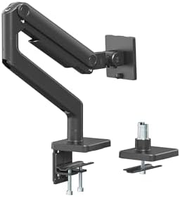 DIGITUS monitor mount – 1 screen – up to 49 inches – 20 kg load capacity – mechanical spring – for flat and curved monitors – VESA 75x75 100x100 – rotate, swivel, tilt – black