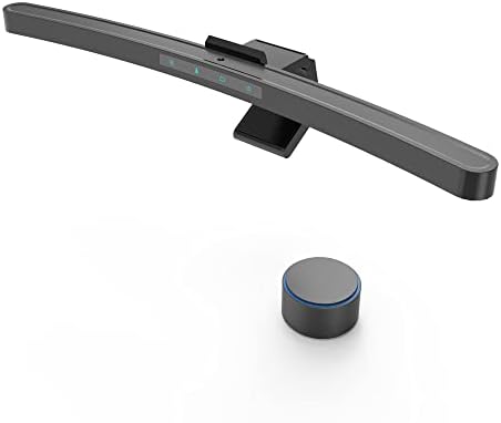 ONWAY Curved Monitor Light Bar with Wireless Remote,Monitor Auto-Dimming and Camera Base,Applicable to All Screens. No Screen Glare,for Home Office