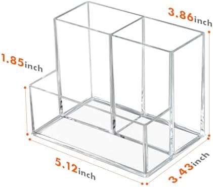 2 Pcs Acrylic Pen Holder for Desk, Pencil Holder for Home,Office