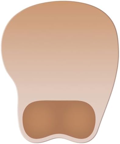 Ergonomic Mouse Pad,Non Slip Mousepad Wrist Rest Support for Office, Computer, Laptop & Mac(A-Light Brown)