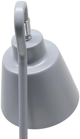 Simple Designs LD1079-GRY 16" Sleek Essentials Metal Looped Desk Task Lamp with Adjustable Shade, for Office, Desk, Nightstand, Dorm, Gray