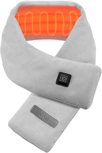 Neck Heating Pad, Electric Heated Scarf with 5000mAh Power Bank, Cordless Neck Warmer for Pain Relief