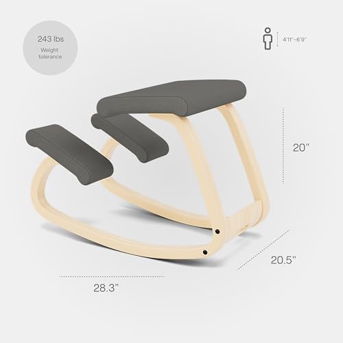 Varier Ergonomic Kneeling Chair, Rocking Knee Stool for Home Office Desk