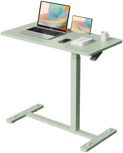Gibbon Mounts 32” Rolling Mobile Standing Desk, Bedside Table with Wheels