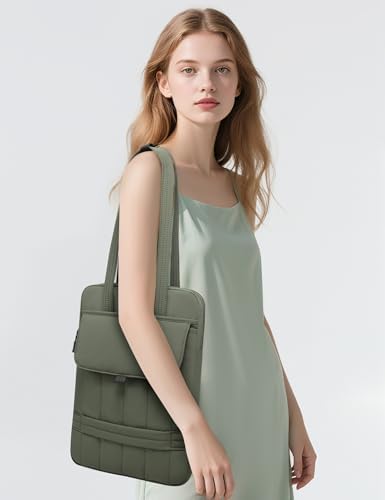 HYZUO 15-16 Inch Puffy Laptop Case Sleeve Padded Handbag, Midnight Green