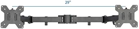 VIVO Black Dual Monitor Arm for Desk Stand, 13-27 in Screens, PT-SD-AM02A