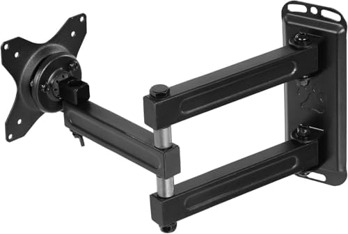 Cheetah TV Monitor Wall Mount for 12-49 Inch TVs up to 40lbs VESA 100x100mm, with 10ft HDMI Cable, TouchAdjust- Simply Grab, Adjust, Release Full Motion Swivel Tilt Bracket, Low Profile & Extends 15"