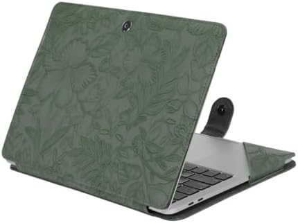 MOSISO PU Leather Sleeve Case, Embossed Hibiscus Portfolio Protective Stand Cover