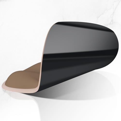 ITNRSIIET Ergonomic Mouse Pad with Wider Memory Foam Wrist Rest +17% - Curved Cushion Reduces Pressure 20%, Pain Relief, Non-Slip, Smooth, Cute Colors, 9.85 x 9 in, Soft Brown
