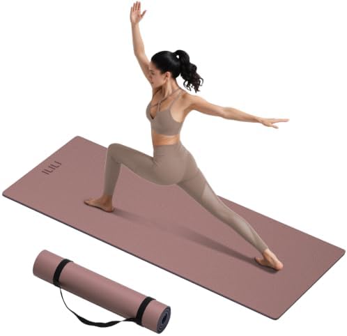 ILILI 10mm Extra Thick, TPE Yoga Mat, 76×28 Inch Extra Long, Carrying Strap