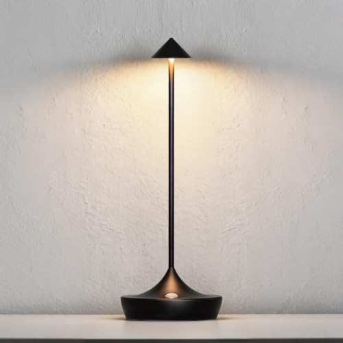 Cordless Rechargeable LED Table Lamp, Black