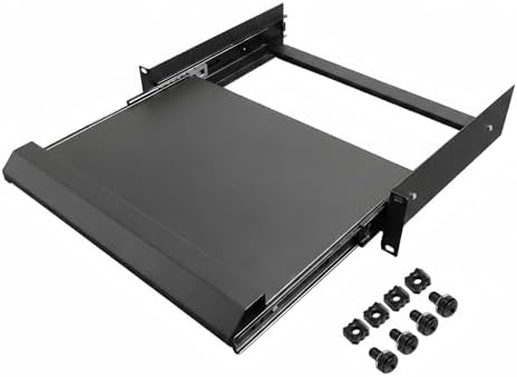 2U Keyboard Tray 12" Depth -Universal 19" Rack Mount Sliding Shelf