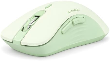 RAPIQUE Bluetooth Wireless Mouse, Dual Bluetooth & 2.4GHz, Sage Green