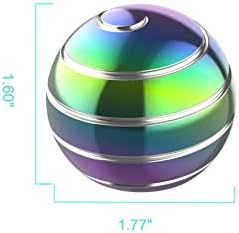 Kinetic Fidgets Desk Toy ADHD Stress Relief 1.77in Rainbow Silver