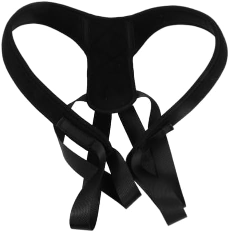 GALPADA Adjustable Back Brace Black Posture Corrector for Women and Men