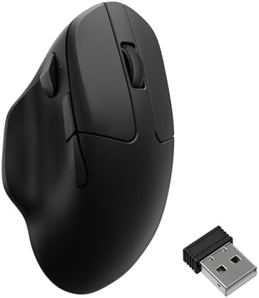 Keychron M7 8K Wireless Mouse, 30K DPI, 2.4 GHz/Bluetooth/Wired, 66g, Black