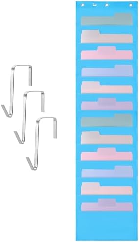 Mr. Pen- Hanging Wall File Organizer, 12 Pocket, Blue
