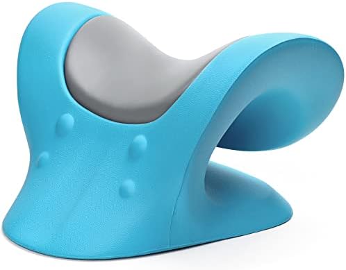 RESTCLOUD Comfortable Neck Stretcher for Neck Pain Relief, Neck and Shoulder Relaxer Cervical Neck Traction Device for TMJ Pain Relief and Muscle Relax, Cervical Spine Alignment Chiropractic Pillow