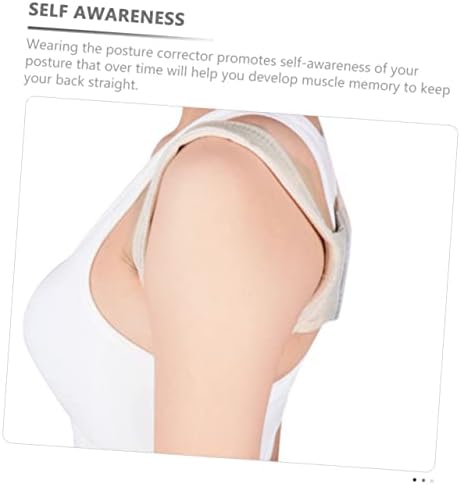 NOLITOY Adjustable Back Brace for Women Hidden under Clothes L Size