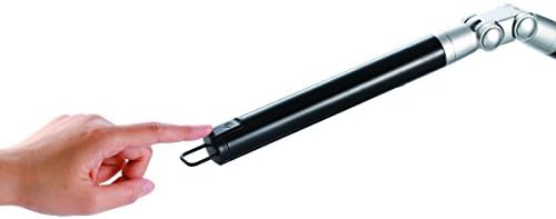 Black and Decker Office LED7BAR-BLK PureOptics™ Exalt™ Bar 5W Flicker-Free Natural Daylight LED Desk Lamp with USB Charging Port, 4 Dimming Levels (306 Lumens), 19" x 13.5" x 6", Black/Gray