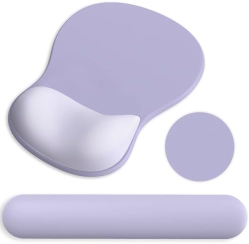 Ergonomic Mouse Pad with Wrist Rest and Keyboard Wrist Rest, Gel Mousepad