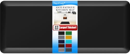 4/5 Inch Thick Kitchen Mat - Cushioned Anti Fatigue Mat for Kitchen Floor